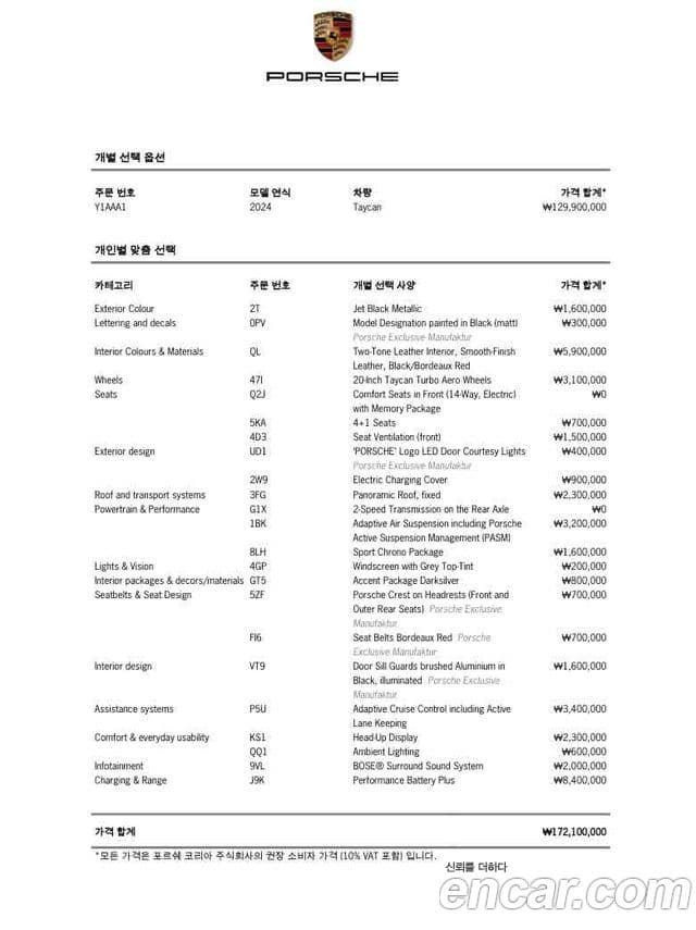 Porsche 타이칸 базовый, 2024 18