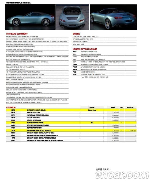 Ferrari 로마 3.9 Spyder, 2024 6