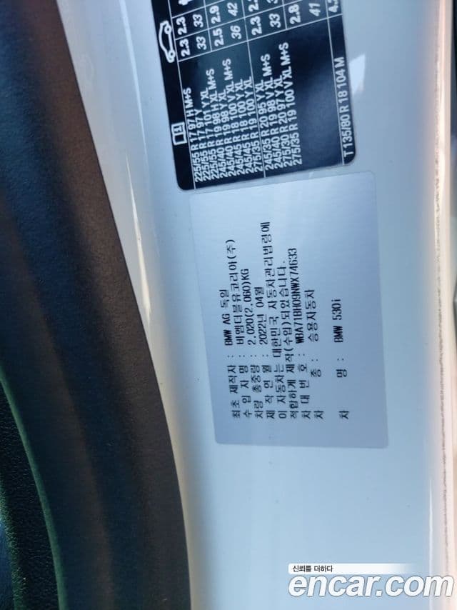 BMW 5시리즈 (G30) 530i M Sport, 2022 20
