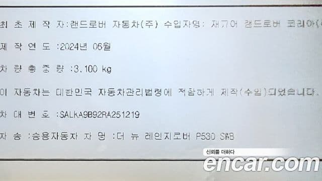 Land Rover Range Rover 5세대 P530 AB, 2024 20