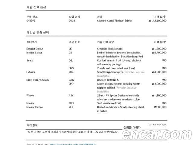 Porsche Cayenne (PO536) 3.0 купе Platinum Edition, 2023 20