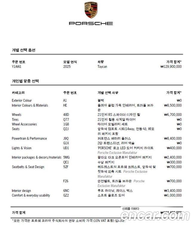 Porsche 타이칸 базовый, 2025 20