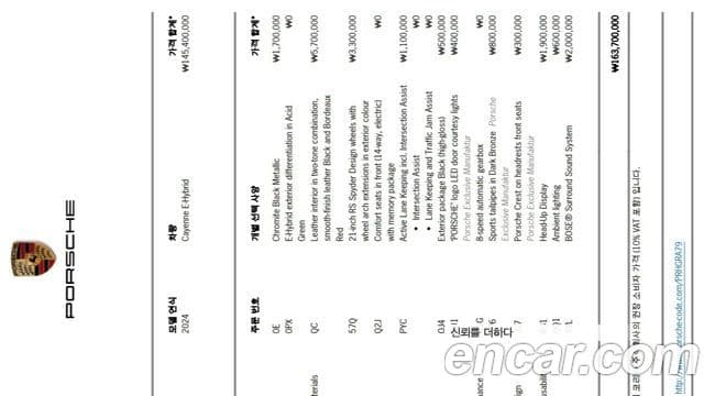 Porsche Cayenne (PO536) 3.0 E-гибрид, 2024 20