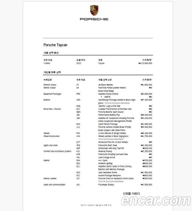 Porsche 타이칸 базовый, 2022 12