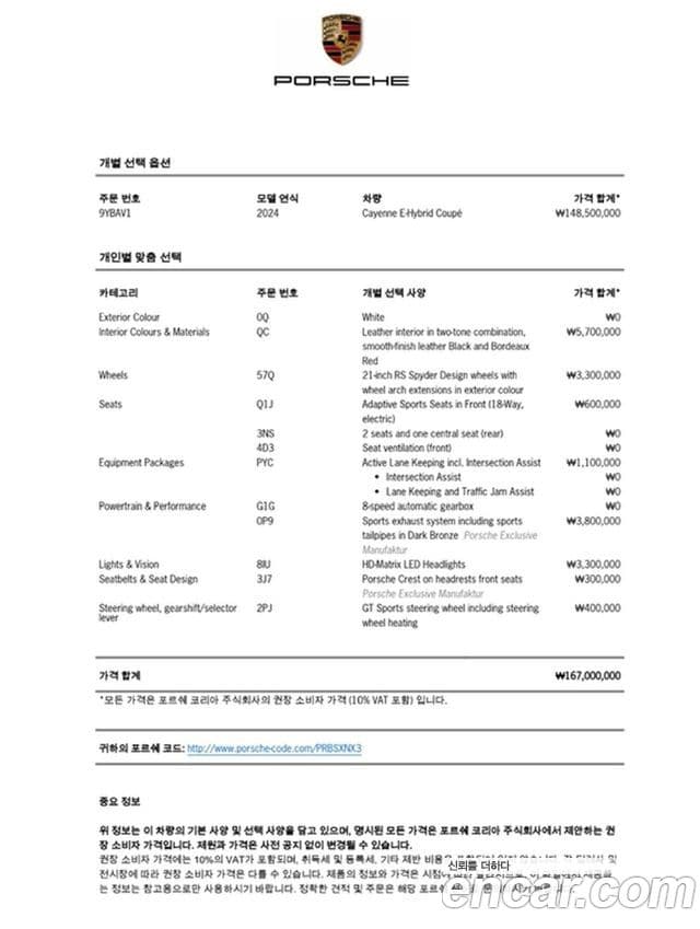 Porsche Cayenne (PO536) 3.0 E-гибрид купе, 2024 20