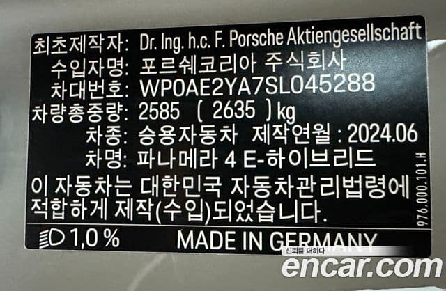 Porsche Panamera (976) 2.9 AWD E-гибрид, 2025 20