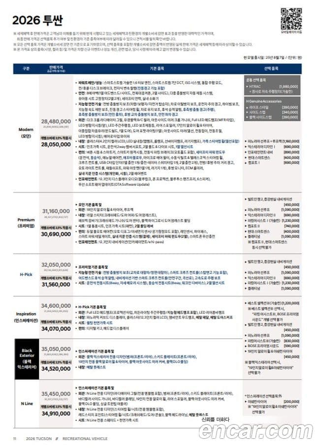 Hyundai The / новый New Tucson (NX4) H Pick, 2026 19