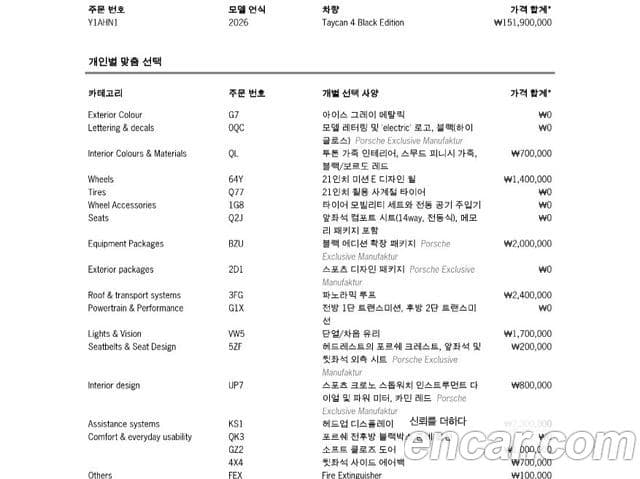 Porsche 타이칸 базовый 4, 2026 14