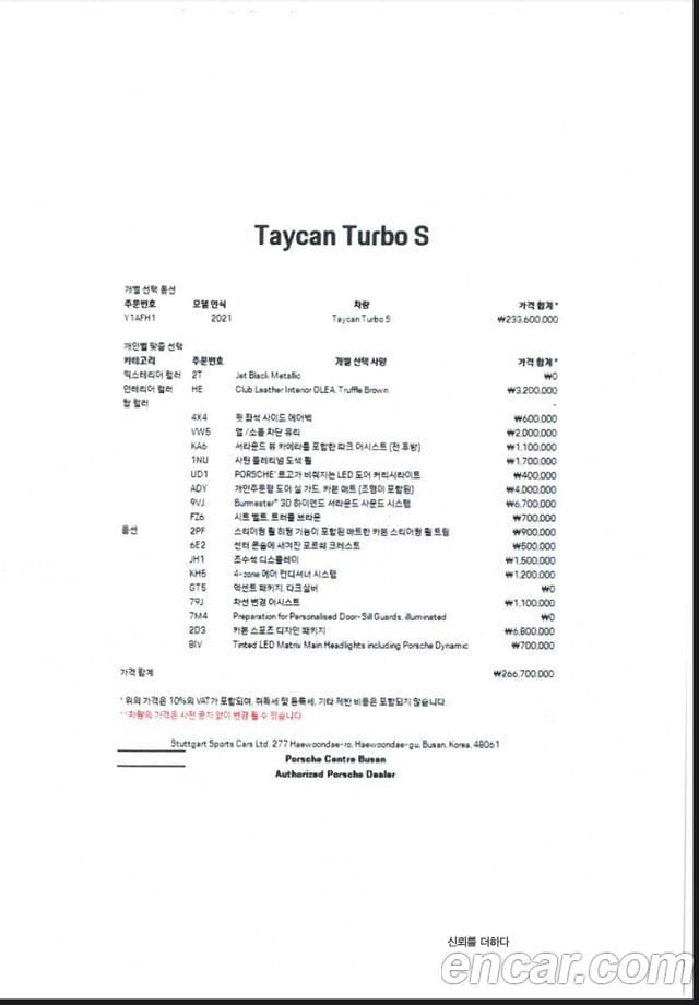 Porsche 타이칸 турбо S, 2021 10