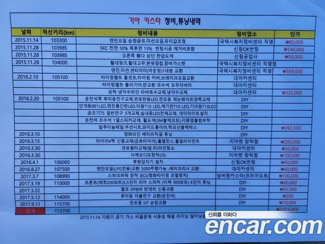 Kia 카스타 7인승 LPG GX, 2002 15