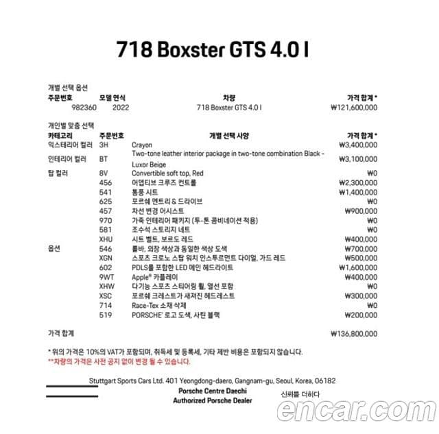 Porsche 718 Boxster 4.0 GTS, 2022 16
