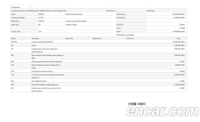 Porsche Cayenne (PO536) 3.0 купе Platinum Edition, 2022 9